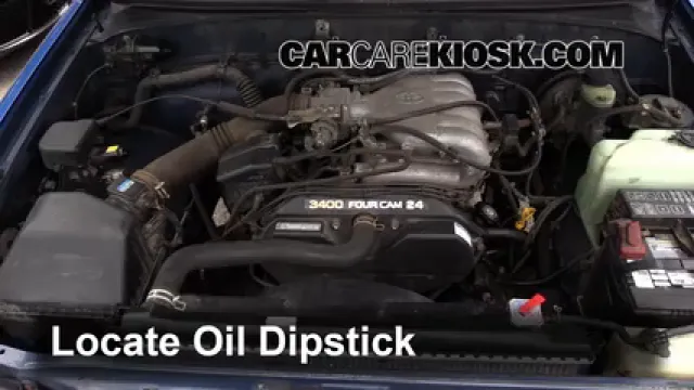 1996 Toyota T100 SR5 3.4L V6 Extended Cab Pickup Huile Vérifier le niveau de l'huile